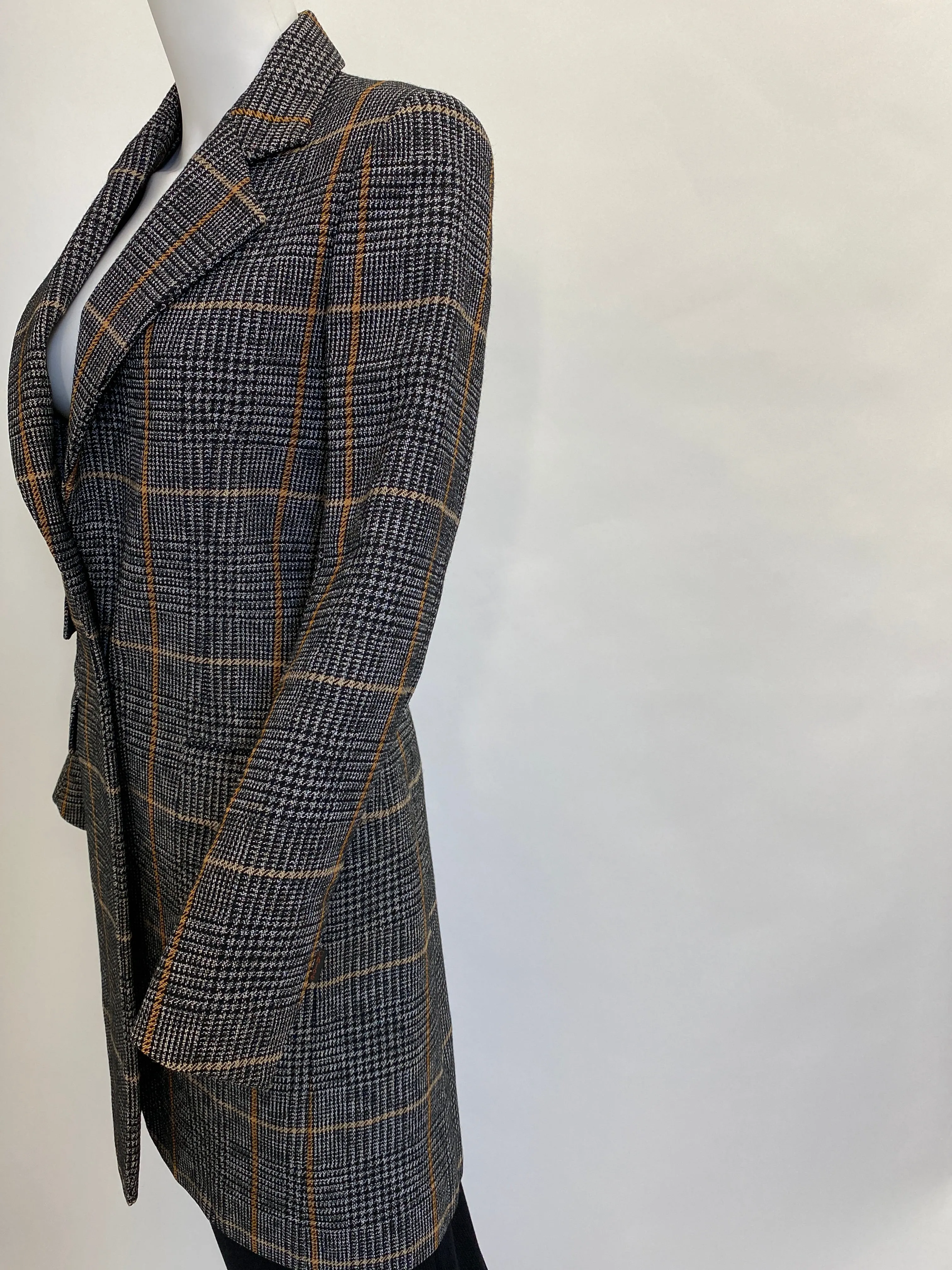 Chloe Plaid Checked Houndstooth Woven Coat