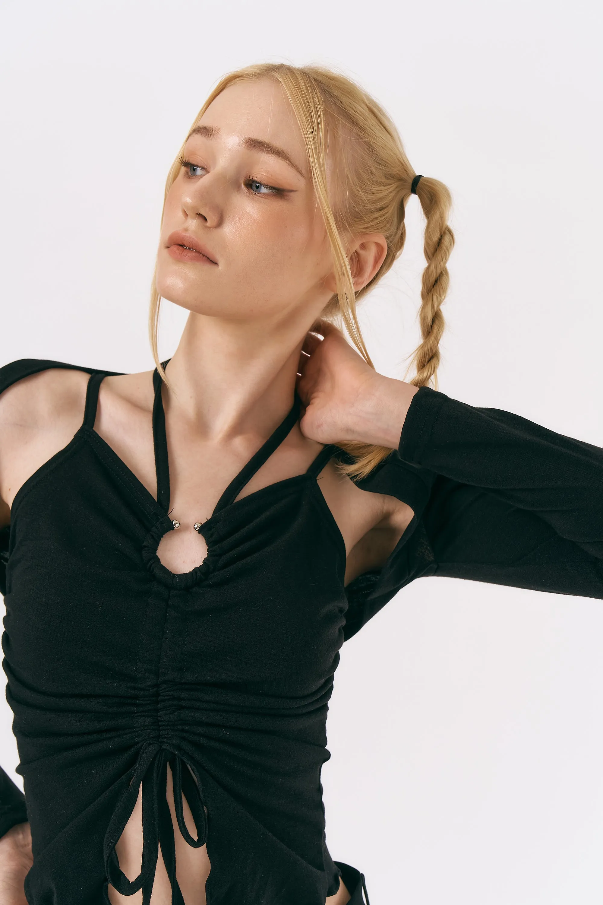 Mindy Ruched Top and Cardi Set