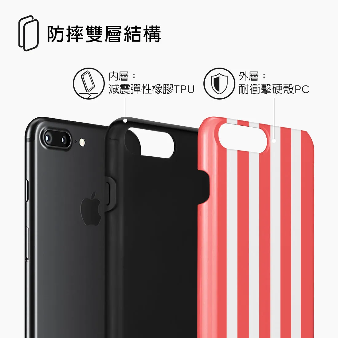 Scarlet Stripe - iPhone 8 Plus/7 Plus Case